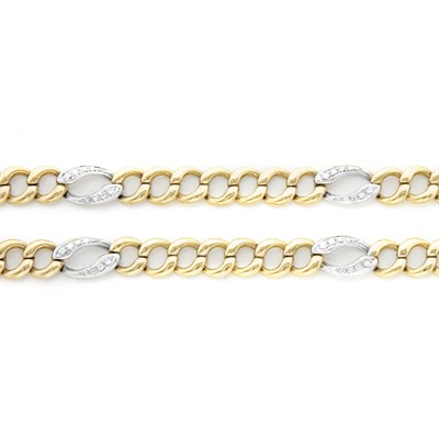 Lot 160 - Gold and Diamond Bracelet/Necklace Combination