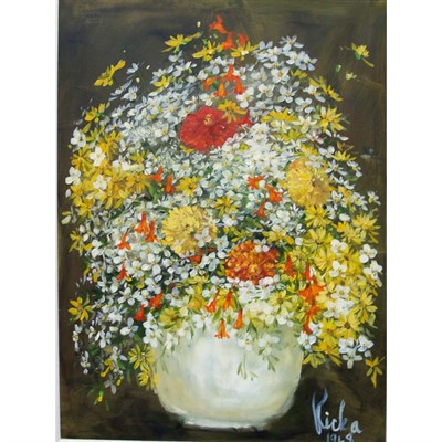 Lot 73 - Ricka 20th Century Still Life with Daisies,...