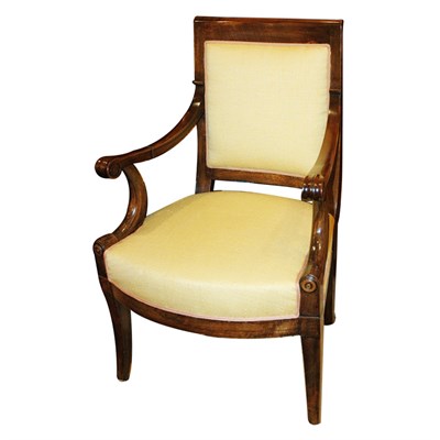 Lot 138 - Restauration Style Mahogany Open Armchair