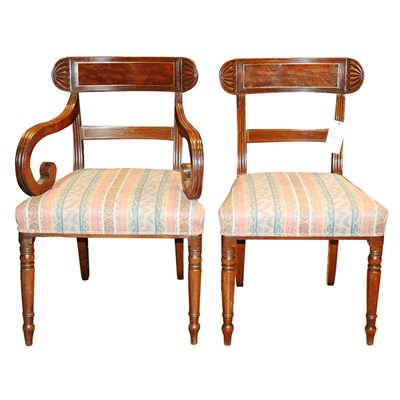Lot 178 - Set of Eight Regency Mahogany Dining Chairs...