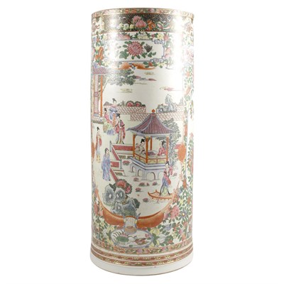 Lot 298 - Chinese Famille Rose Porcelain Umbrella Stand...
