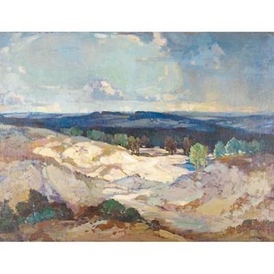 Lot 27 - Leonard Richmond British, 1889-1965 Sand Dunes,...