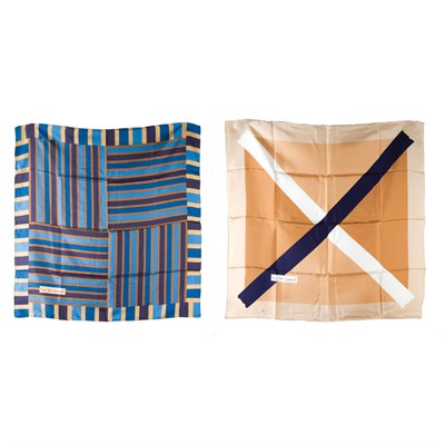 Lot 67 - Two Yves Saint Laurent Silk Twill Scarves...