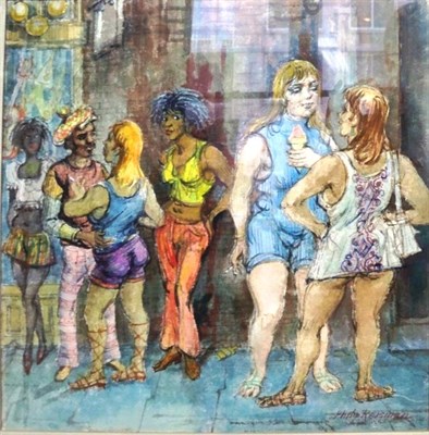Lot 47 - Philip Reisman American, 1904-1992 The Street...