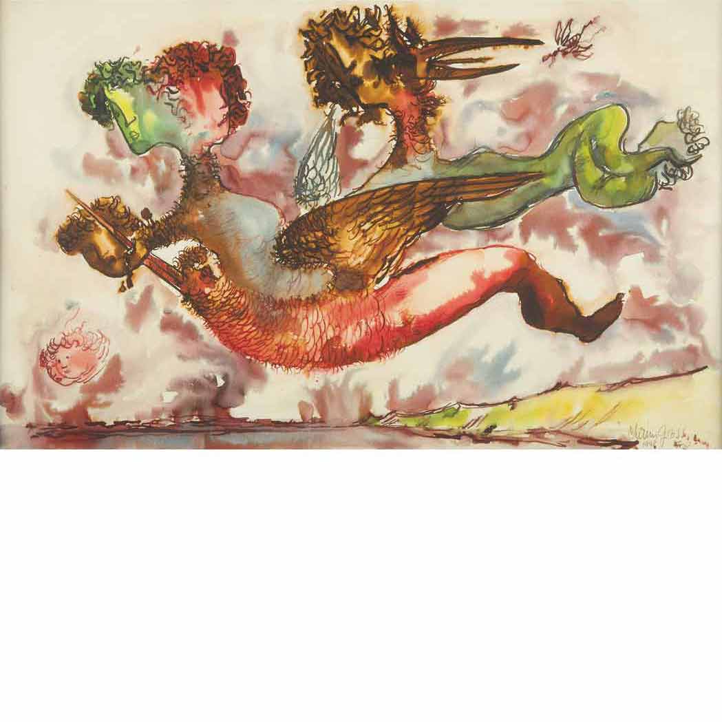 Lot 14 - Chaim Gross American, 1904-1991 Bird in Flight...
