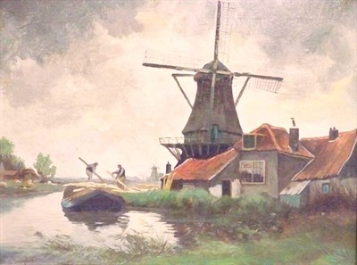 Lot 87 - Christiaan Snijders Dutch, 1881-1943 Boaters...