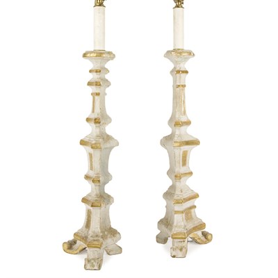 Lot 293 - Pair of Italian Baroque Style Painted and...