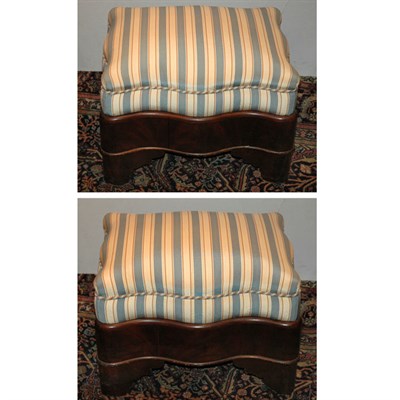 Lot 207 - Pair of Victorian Mahogany Stools Height 14...