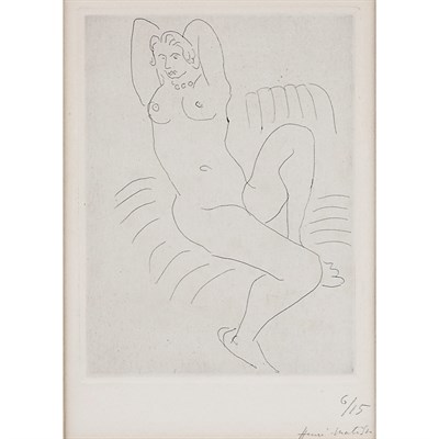 Lot 443 - Henri Matisse (1869-1954) NU AU FAUTEUIL RAYE...