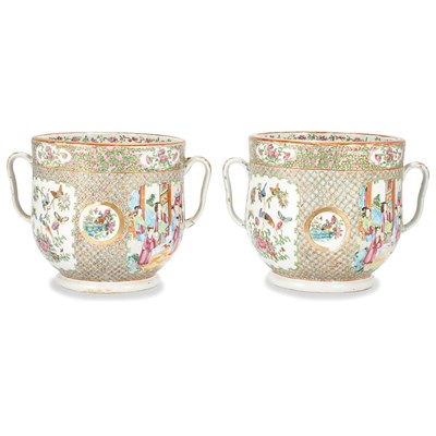 Lot 308 - Pair of Chinese Export Rose Medallion...