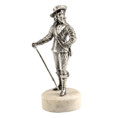 Lot 190 - Victorian Cast Silver Figure of Charles I...