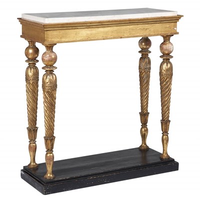 Lot 439 - Swedish Neoclassical Gilt-Wood Console Circa...