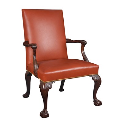 Lot 210 - George II Mahogany Library Chair Circa 1740...