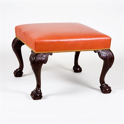 Lot 116 - George II Style Mahogany Stool Raised on...