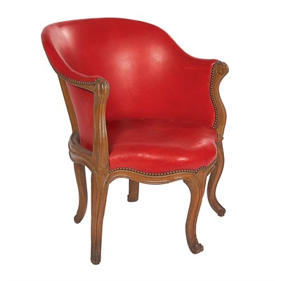 Lot 369 - Louis XV Beechwood Fauteuil de Bureau Mid 18th...