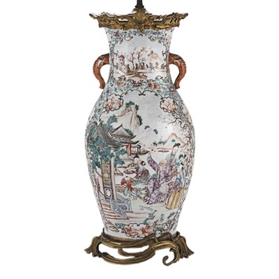 Lot 421 - Gilt-Bronze Mounted Chinese Famille Rose...