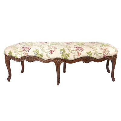 Lot 351 - Louis XV Walnut Banquette Mid 18th century The...