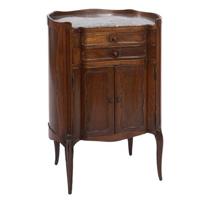 Lot 220 - Provincial Louis XV Style Walnut Bedside...