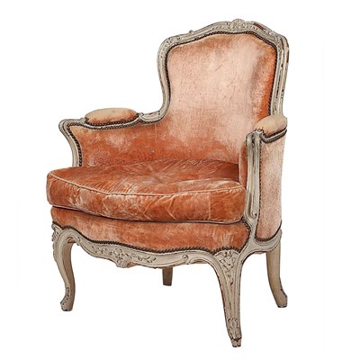 Lot 366 - Louis XV Style Painted Bergere The foliate...