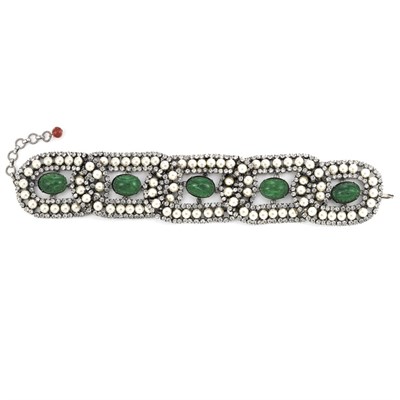 Lot 325A - Iradj Moini Choker Silver-tone metal set with...
