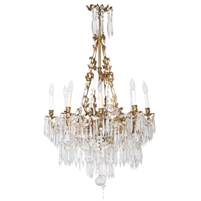 Lot 378 - Neoclassical Style Gilt-Metal and Glass...