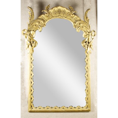 Lot 331 - German Rococo Style Gilt-Wood Mirror Height 55...