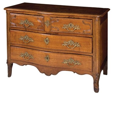 Lot 249 - Provincial Louis XV Oak Commode Mid 18th...