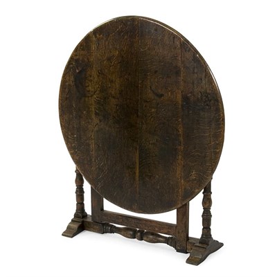 Lot 122 - Jacobean Style Oak Tilt-Top Table Height 27...