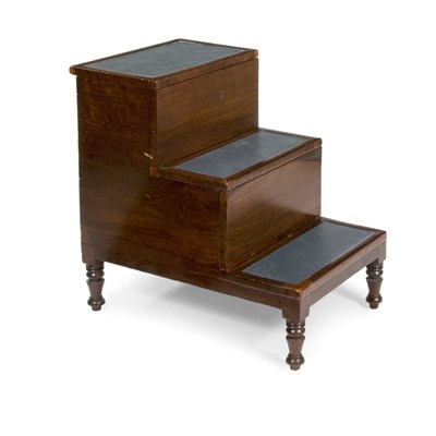 Lot 351 - Set of George III Style Mahogany Bed Steps...