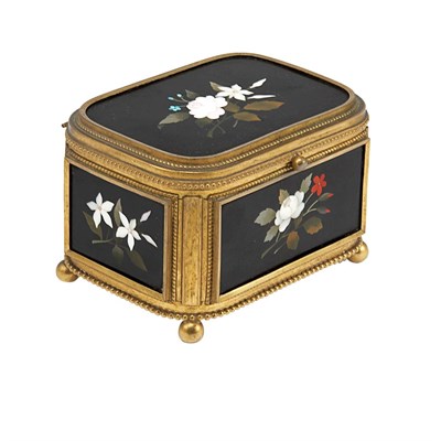 Lot 511 - Guttin Gilt-Bronze and Pietra Dura Mounted...