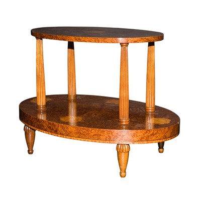 Lot 482 - French Art Deco Marquetry Inlaid Burl-Maple...