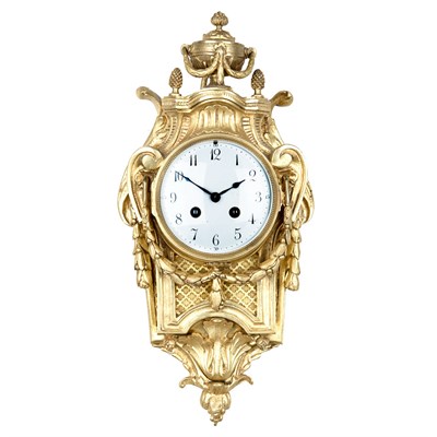 Lot 684 - Louis XVI Style Gilt-Metal Cartel Clock With a...