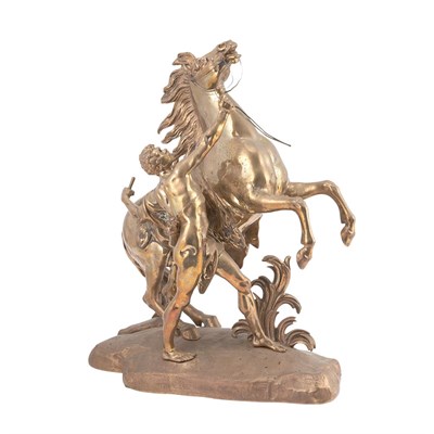 Lot 610 - Gilt-Bronze Group of a Marley Horse Modeled as...