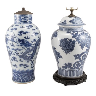 Lot 227 - Two Chinese Export Porcelain Blue and White...