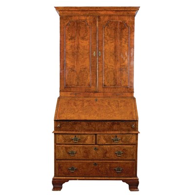 Lot 241 - George II Walnut Bureau Bookcase Second...