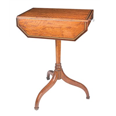 Lot 579 - Regency Rosewood Banded Satinwood Side Table...