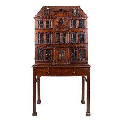 Lot 395 - George III Style Mahogany Doll's House on...