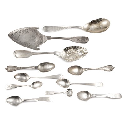Lot 217 - Group of Coin and Other Silver Spoons and...