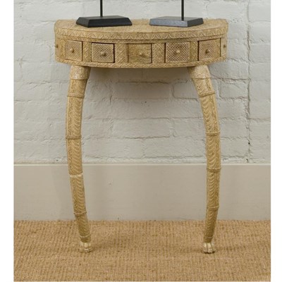 Lot 236 - Pair of Anglo-Indian Bone Consoles Each...