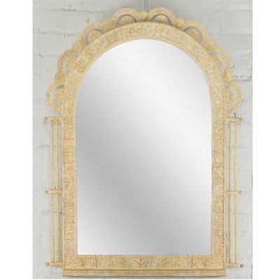 Lot 234 - Pair of Anglo-Indian Carved Bone Mirrors The...