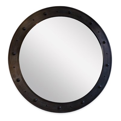 Lot 257 - Steel Mirror Contemporary Of circular form,...