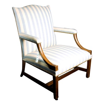 Lot 222 - George III Mahogany Library Chair Third...