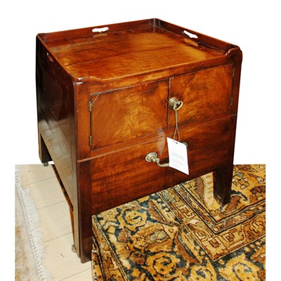 Lot 438 - George III Mahogany Pot Cupboard Height 29...