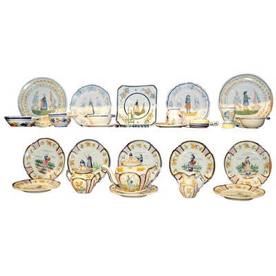 Lot 184 - Assembled Group of Quimper Pottery Table...