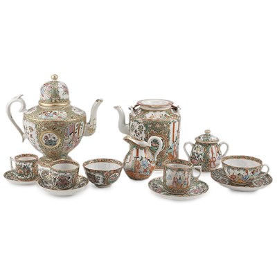 Lot 187 - Group of Canton Rose Medallion Porcelain Tea...