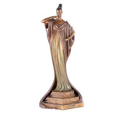 Lot 280 - Art Deco Style Cold Painted Bronze Figure of a...