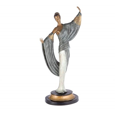 Lot 281 - Art Deco Style Cold Painted Bronze Figure of a...