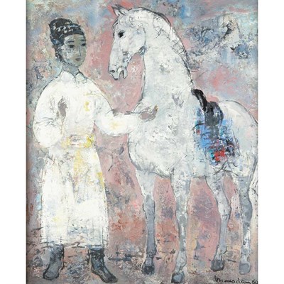 Lot 60 - Vu Cao Dam French, 1908-2000 The White Horse,...