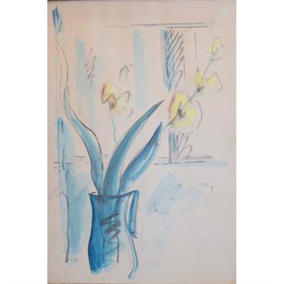 Lot 48 - (i) David Hendler Israeli, 1904-1984 Vase of...