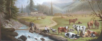 Lot 64 - Continental School 19th Century Cows at Rest...